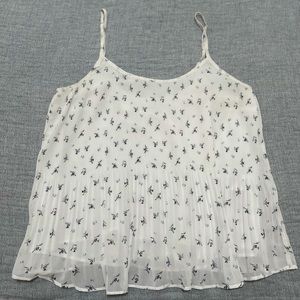 Abercrombie & Firth Double lined sheer floral tank